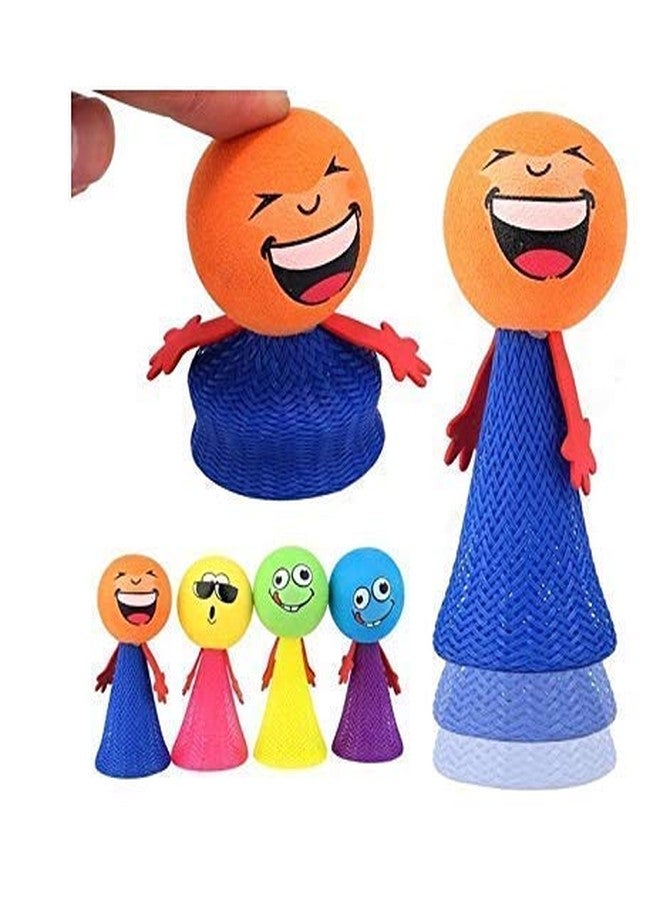 oramsa Assorted Jumping Jack Toy - Bounce The Fun with Cute, Funny Expressions - Return Gifts for Kids Toys (Pack of 3 - Multiclour) - Image 5